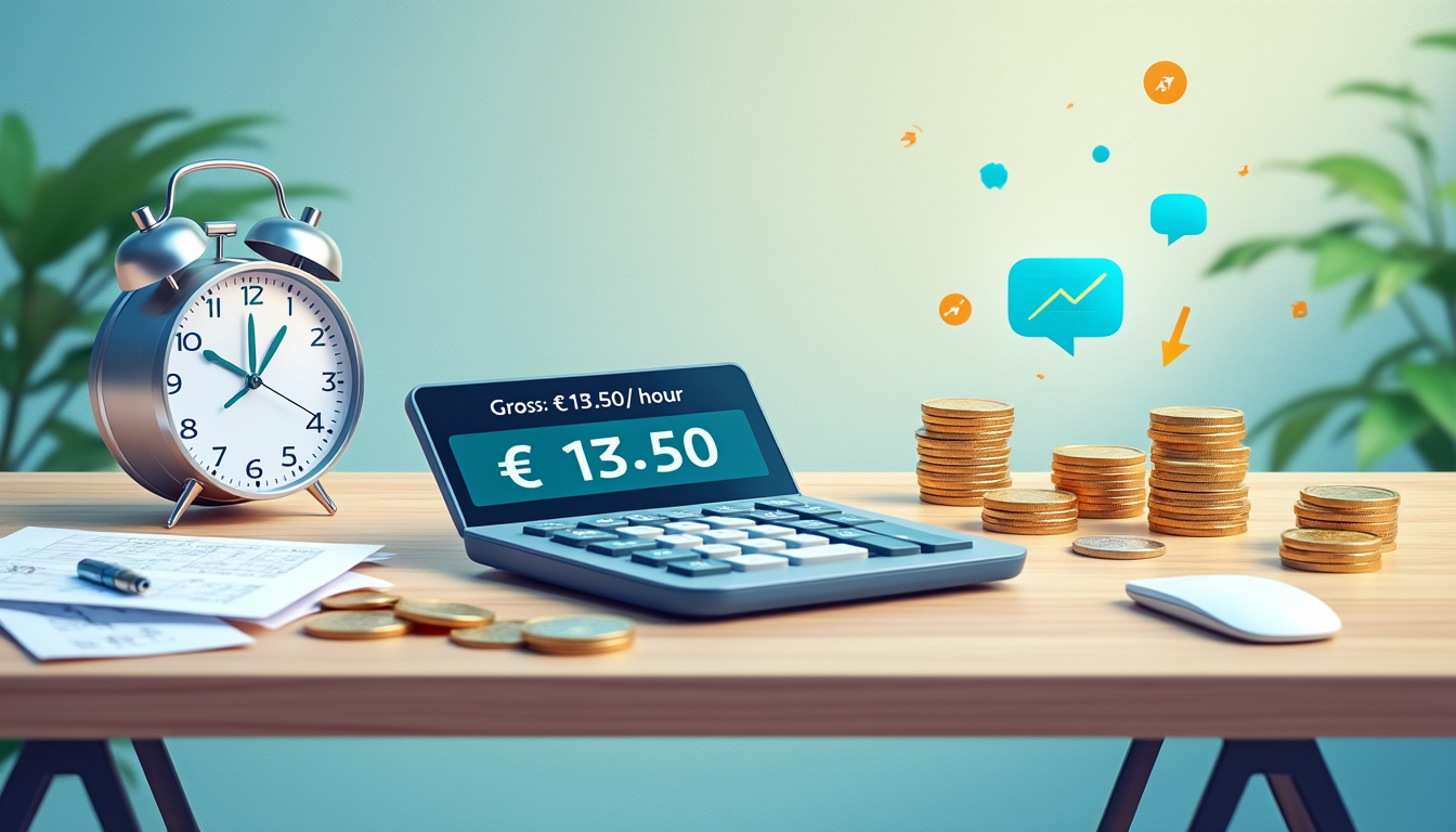 ​Quel est le salaire net correspondant à un taux horaire brut de 13,50 € ?​